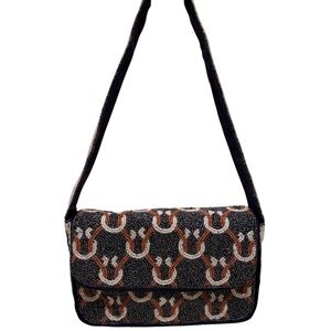 Rachel Zoe Western Beaded Horseshoe Shoulder Bag